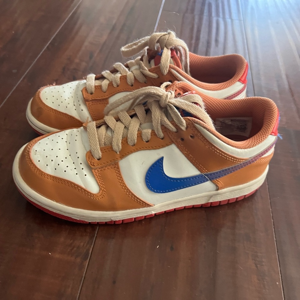 Nike Tan and Blue Athletic Shoes